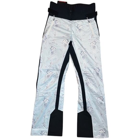 Bogner Fire + Ice X Loveshackfancy Lt.Blue Navy Floral Print Portia Ski Pants 10 - Picture 5 of 12